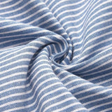 Women's Striped Midi Dress – Button Front, Round Neck & 3/4 Sleeve