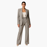 Women's Blazer Suit – Wide-Leg Trousers, V-Neck & Two-Piece