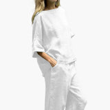 Women's Two-Piece Outfit Set – Summer Crop Top & Cropped Pants