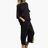 Women's Two-Piece Outfit Set – Summer Crop Top & Cropped Pants