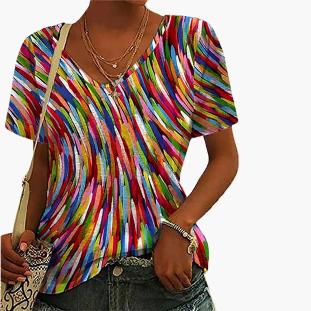 Women's T-Shirt – Round Neck & Printed Design