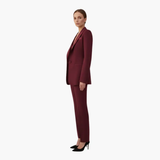Women's Three-Piece Suit – Notched Blazer, Vest & Straight-Leg Pants