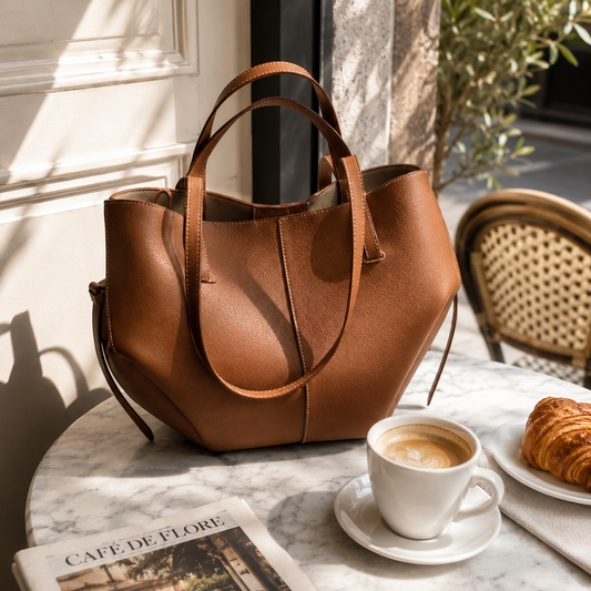 Women's Vintage Tote Bag – Shoulder Carryall, Spacious Interior & Everyday Use