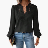 Women's Blouse – V-Neck, Long Sleeve & Loose Fit
