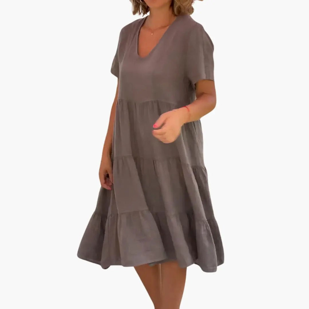 Women's Dress – V-Neck & Relaxed Fit