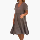 Women's Dress – V-Neck & Relaxed Fit