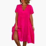 Women's Dress – V-Neck & Relaxed Fit