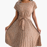 Women's Summer Dress – V-Neck, Floral Print & Short Sleeves