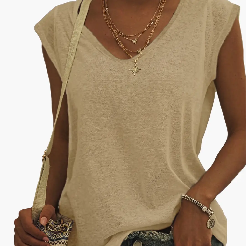 Women's V-Neck T-Shirt – Short Sleeve, Pullover Style & Plain Finish