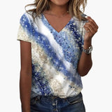 Women's T-Shirt – V-Neck & Gradient Print