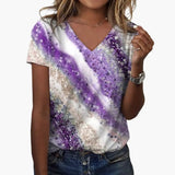 Women's T-Shirt – V-Neck & Gradient Print