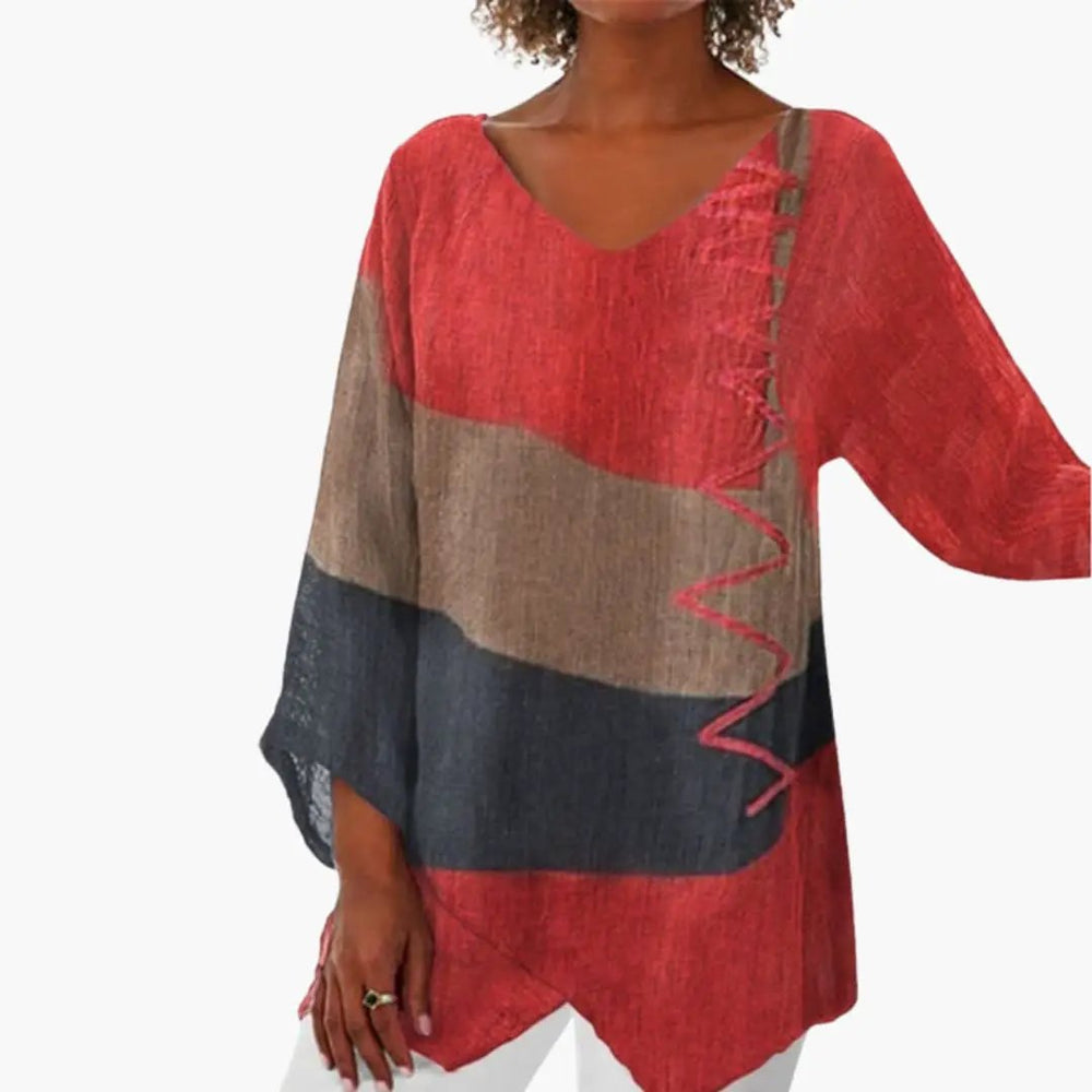 Women's T-Shirt – V-Neck & Printed Design