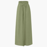 Women's Wide Leg Pants – Drawstring Waist, Side Pockets & Lightweight Style