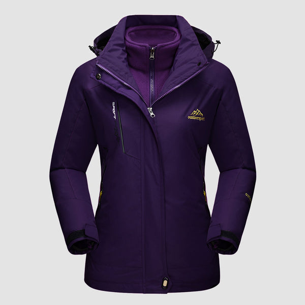 Women's 3-in-1 Waterproof Ski Jacket with Fleece Liner 0