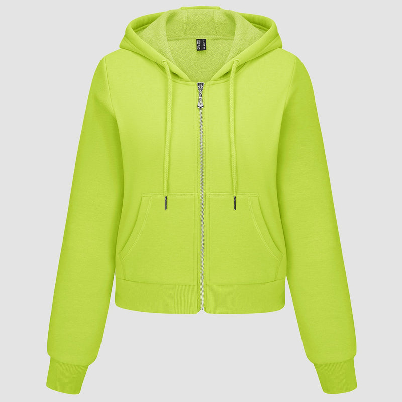 Women's Bomber Hoodie - Fleece-Lined & Full Zip Winter 15