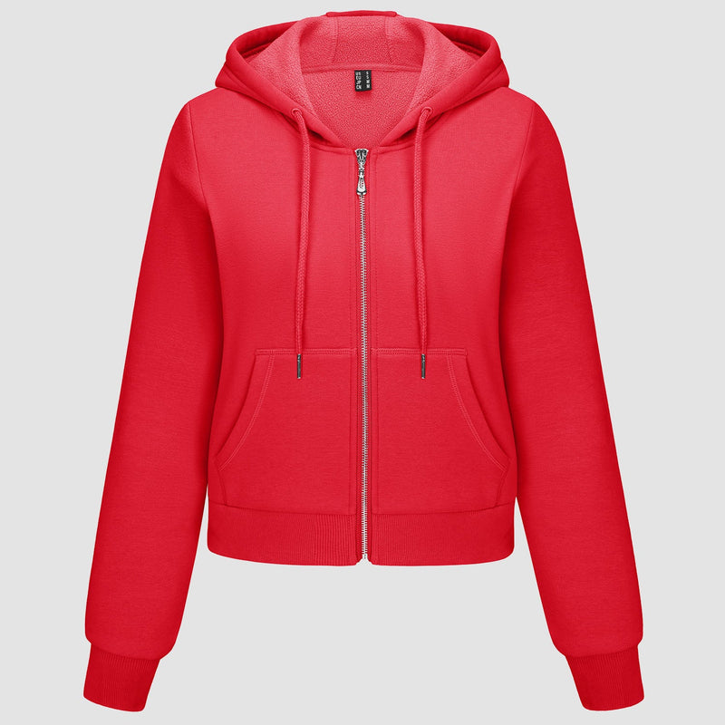 Women's Bomber Hoodie - Fleece-Lined & Full Zip Winter 18