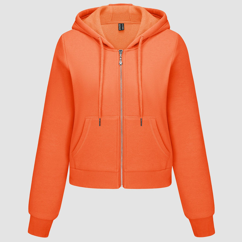 Women's Bomber Hoodie - Fleece-Lined & Full Zip Winter 19