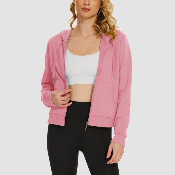 Women's Bomber Hoodie - Fleece-Lined & Full Zip Winter 1