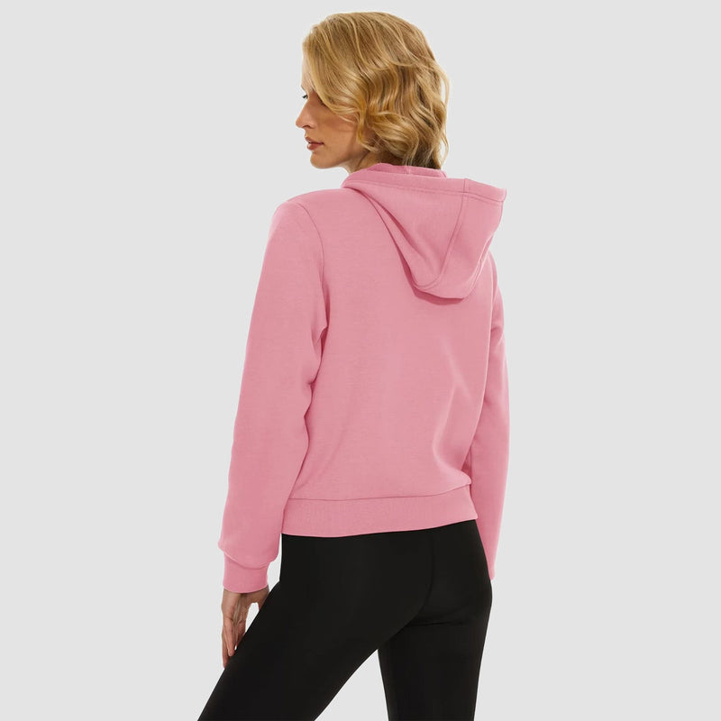 Women's Bomber Hoodie - Fleece-Lined & Full Zip Winter 2