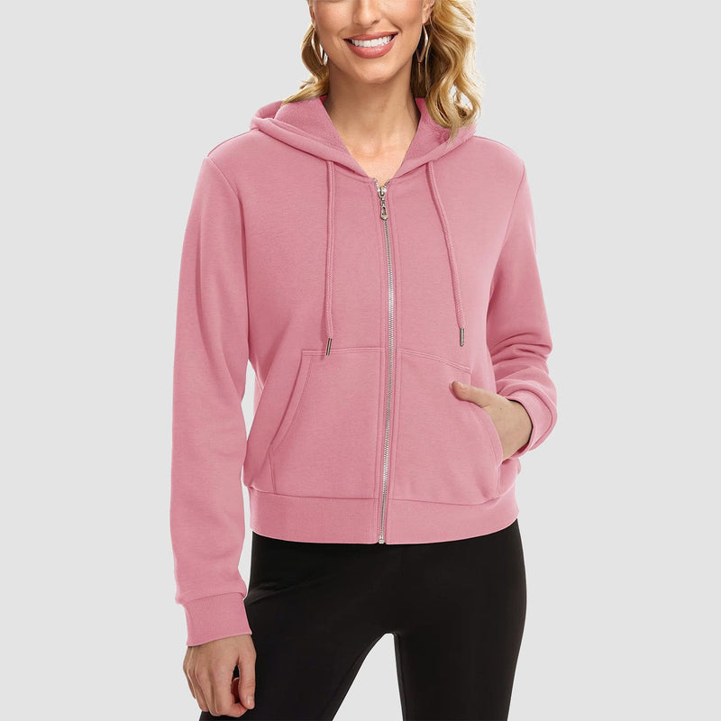 Women's Bomber Hoodie - Fleece-Lined & Full Zip Winter 4