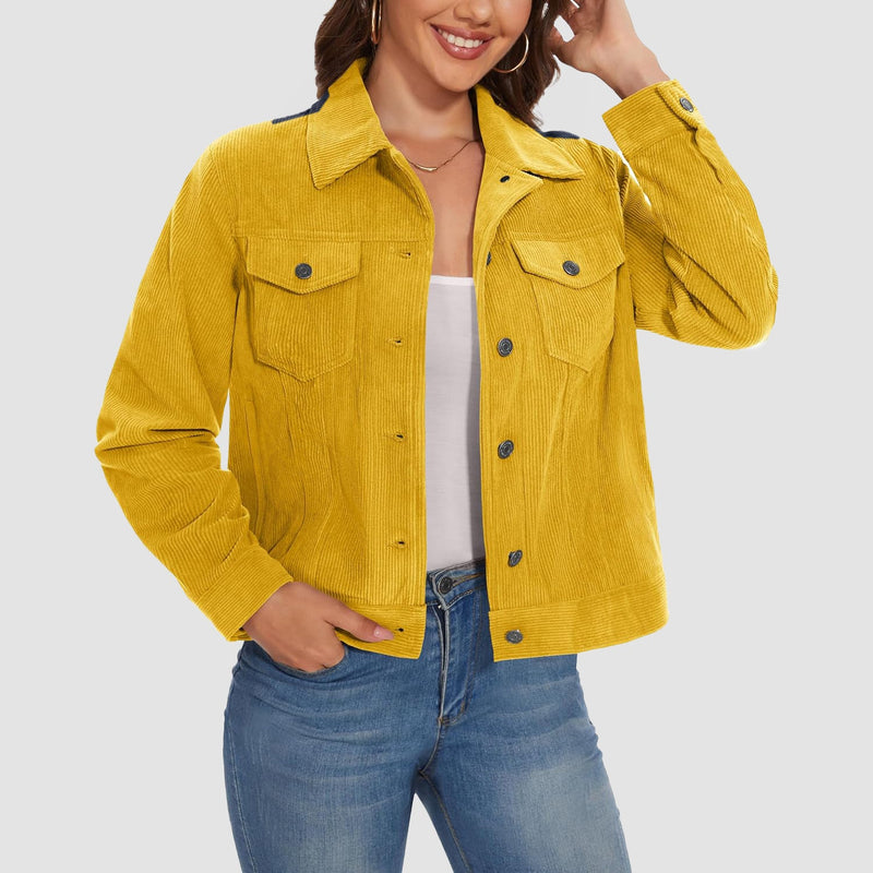 Women's Casual Corduroy Shacket Jacket 9