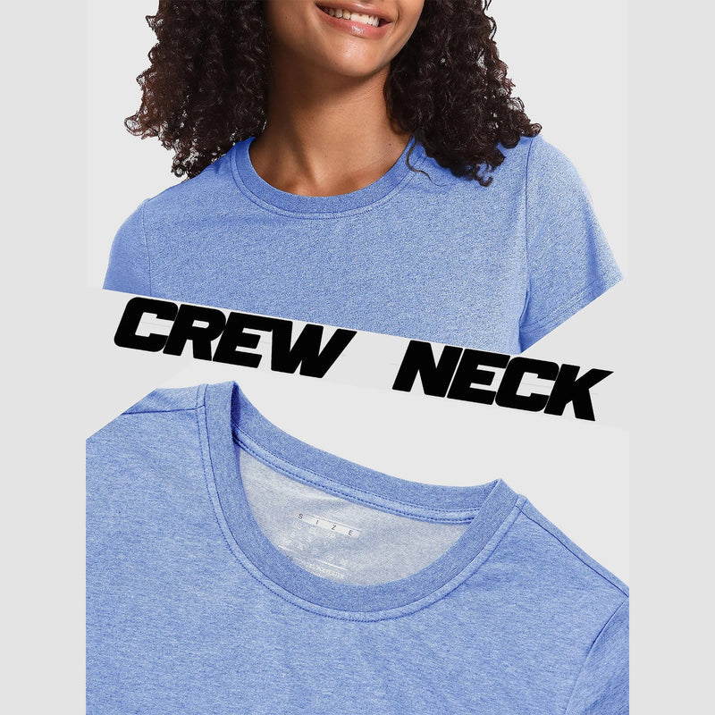 Women's Cotton Crewneck Short Sleeve Casual Tee 4