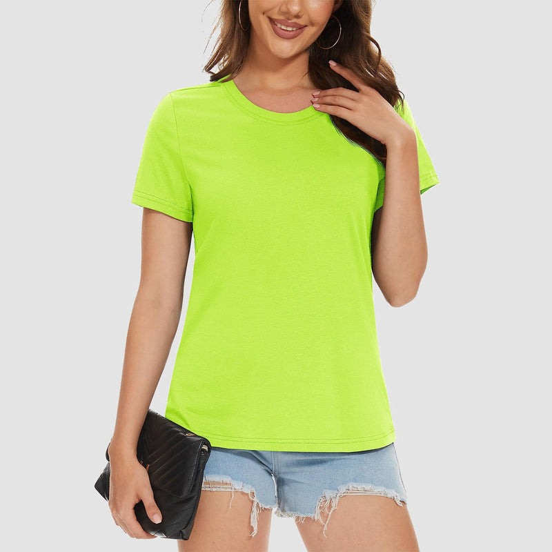 Women's Cotton Crewneck Short Sleeve Casual Tee 7