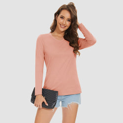 Women's Cotton V-Neck Long Sleeve Moisture-Wicking Shirt 0