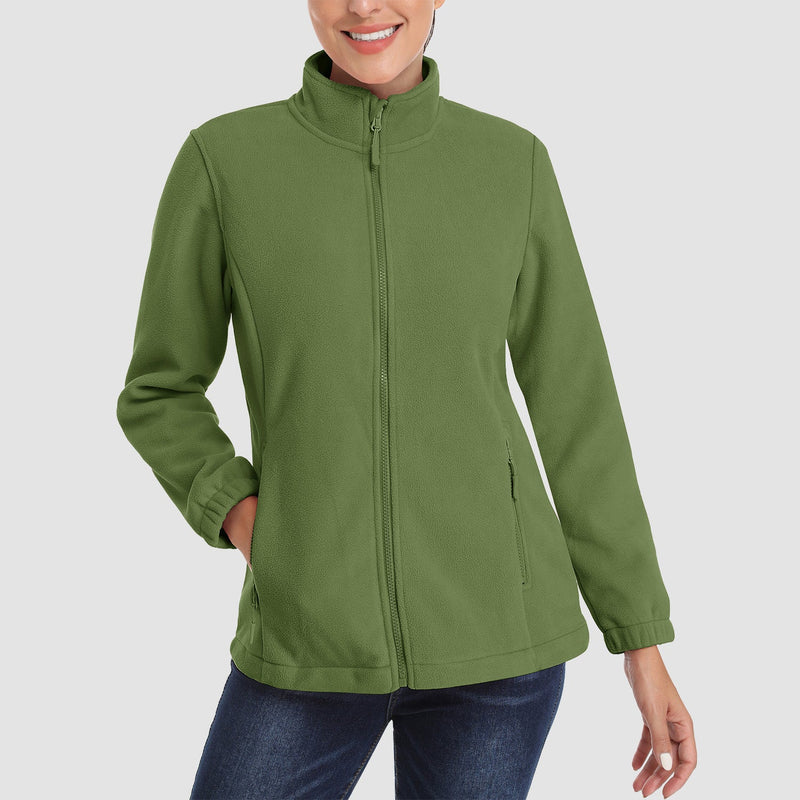 Women's Fleece Jacket - Soft & Warm Zip-Up Winter Coat 10