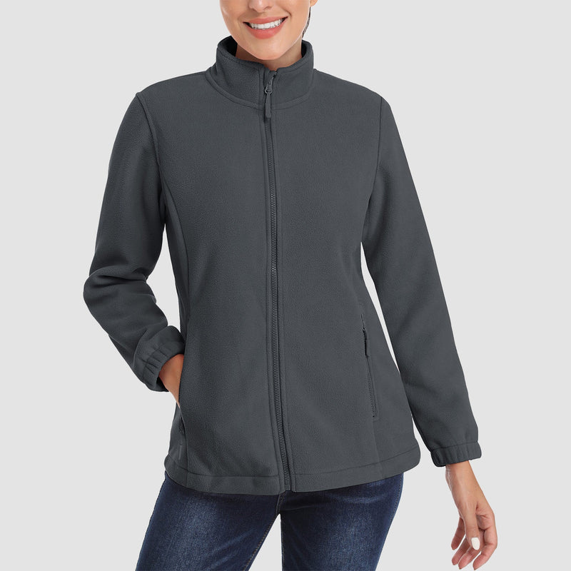 Women's Fleece Jacket - Soft & Warm Zip-Up Winter Coat 13