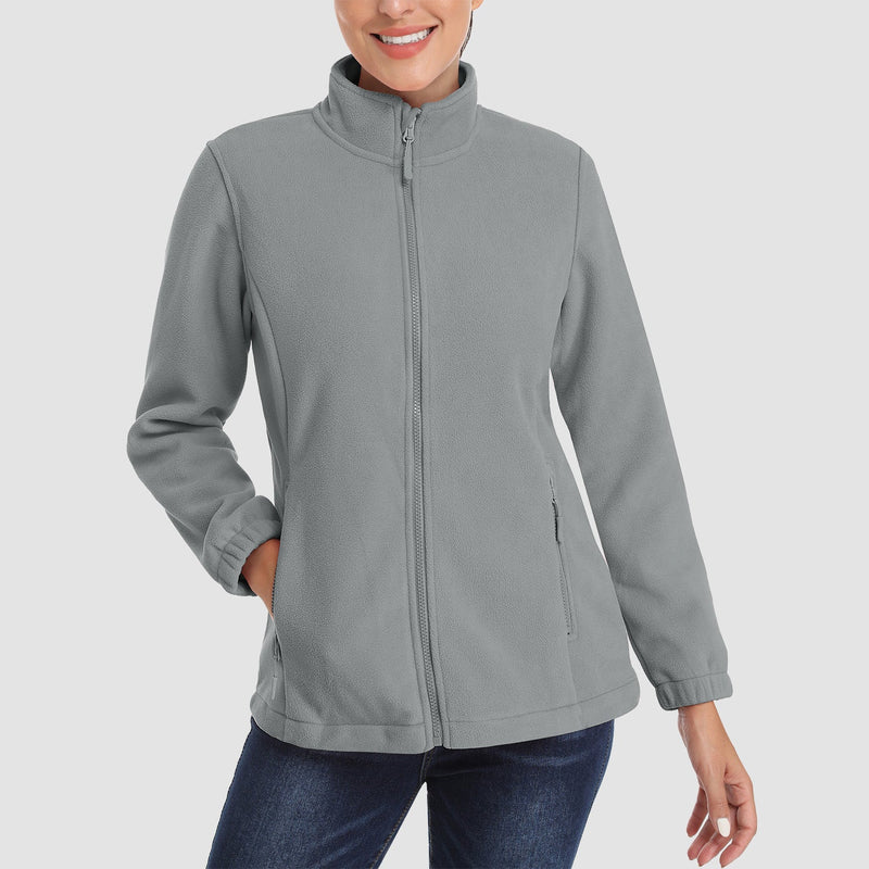Women's Fleece Jacket - Soft & Warm Zip-Up Winter Coat 14