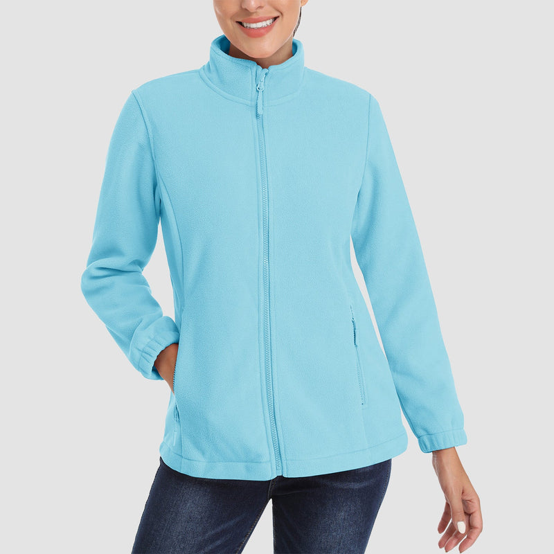 Women's Fleece Jacket - Soft & Warm Zip-Up Winter Coat 15