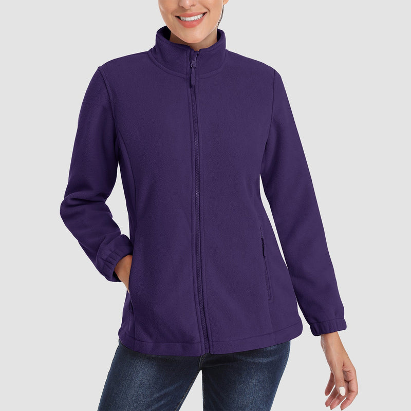 Women's Fleece Jacket - Soft & Warm Zip-Up Winter Coat 19