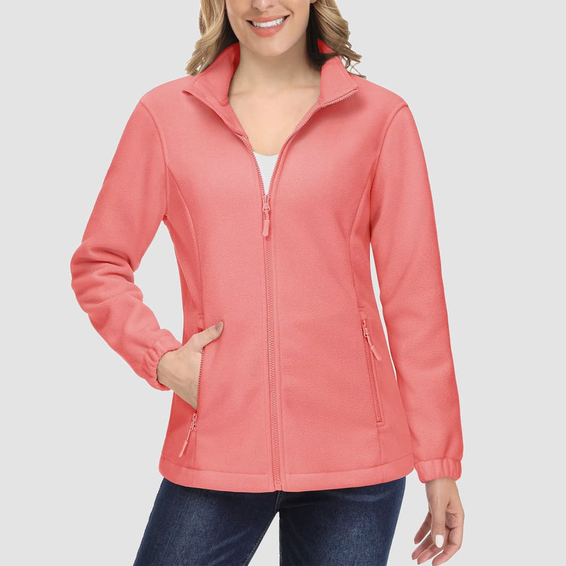 Women's Fleece Jacket - Soft & Warm Zip-Up Winter Coat 4