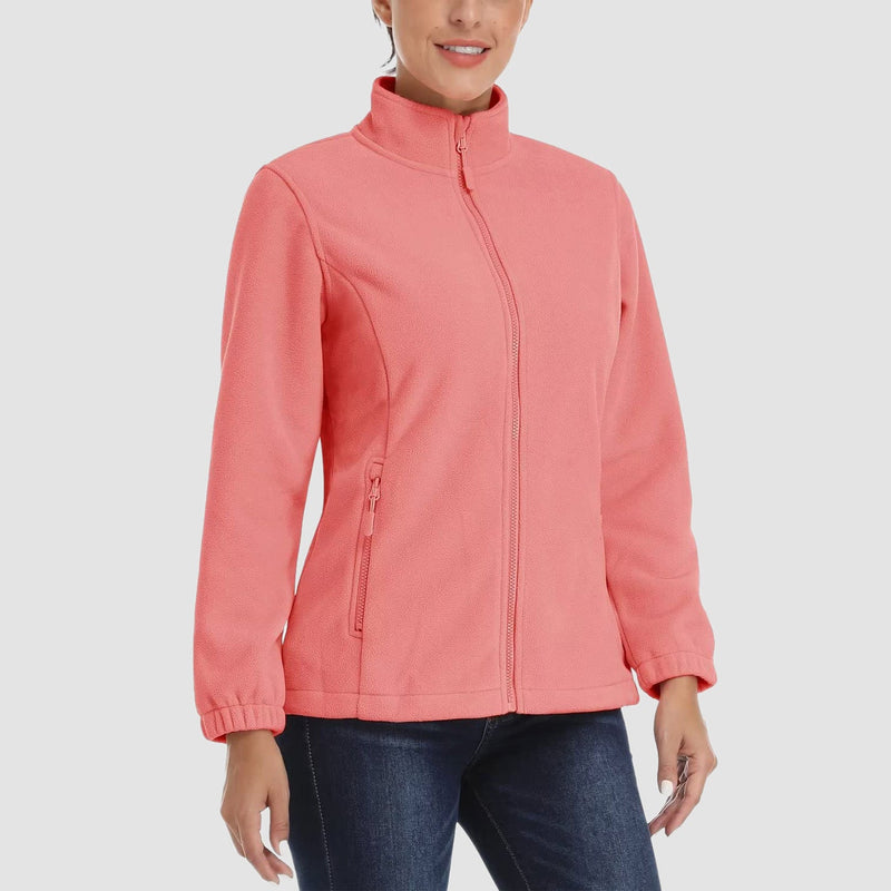 Women's Fleece Jacket - Soft & Warm Zip-Up Winter Coat 6