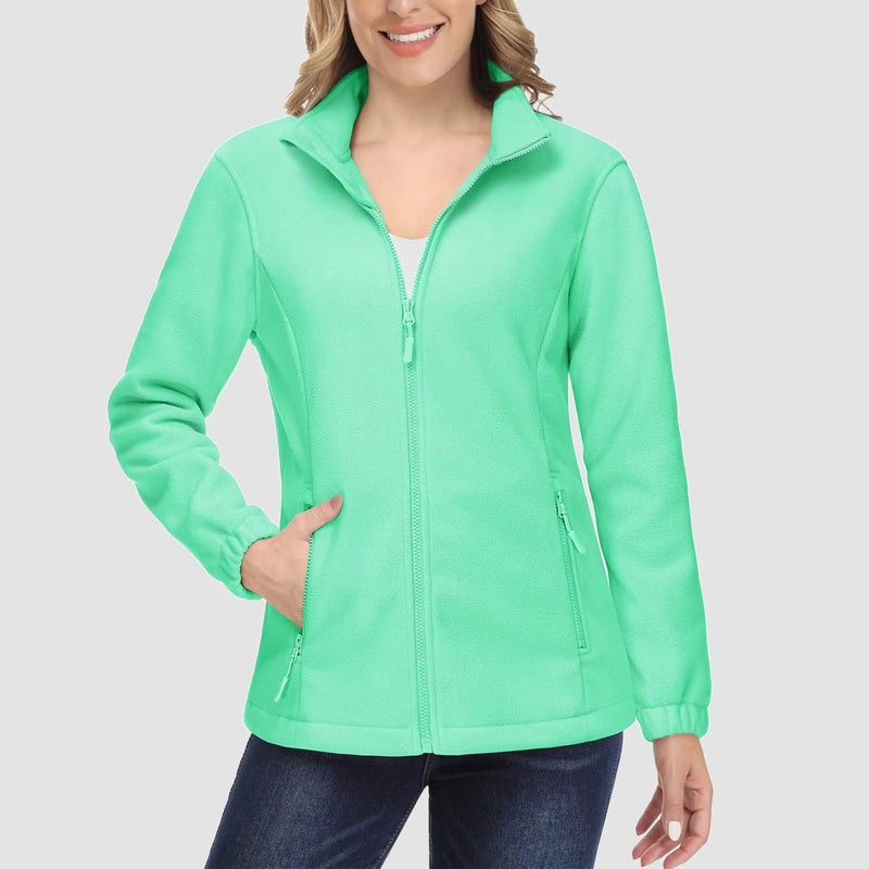 Women's Fleece Jacket - Soft & Warm Zip-Up Winter Coat 8