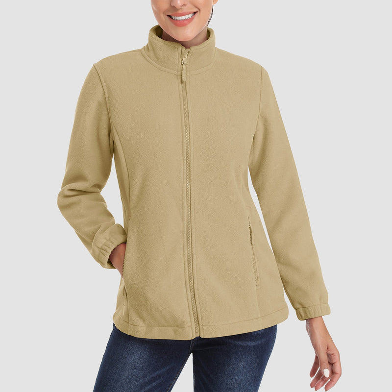 Women's Fleece Jacket - Soft & Warm Zip-Up Winter Coat 9