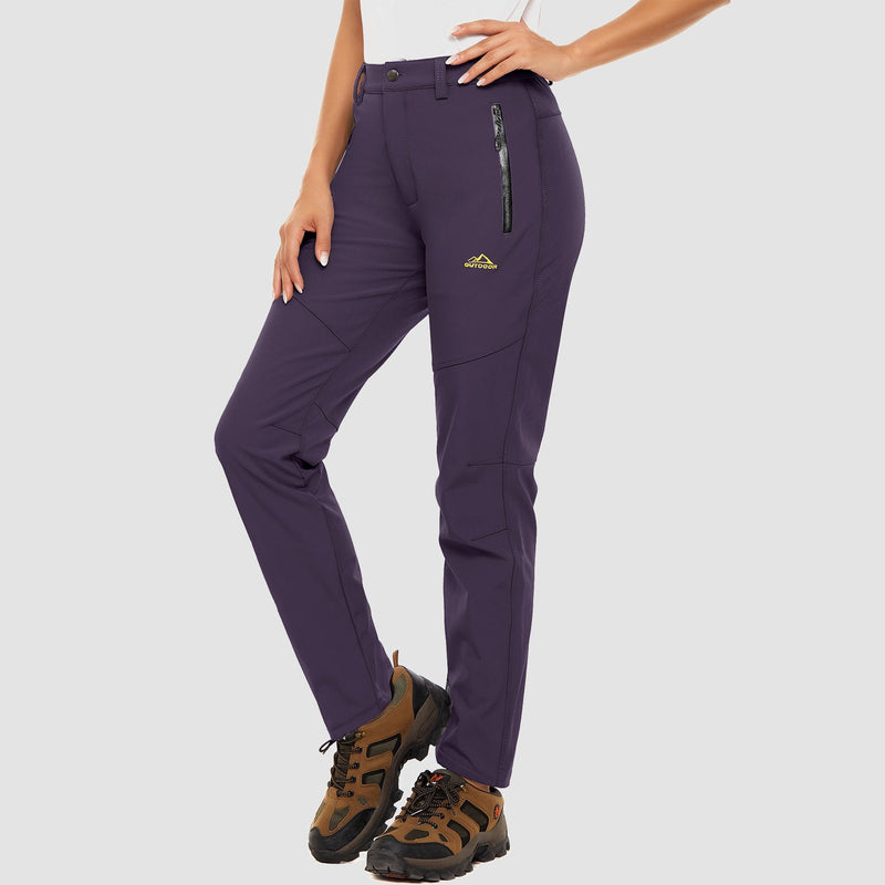 Women's Fleece Lined Water Resistant Winter Ski Pants 11