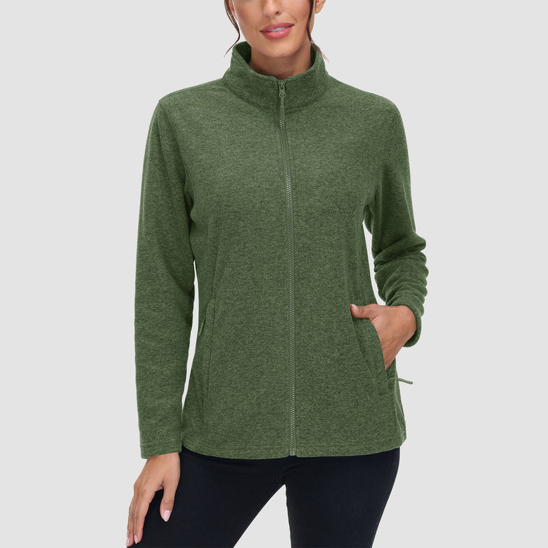Women's Full Zip Fleece Jacket - Zip Pockets, Warm 11
