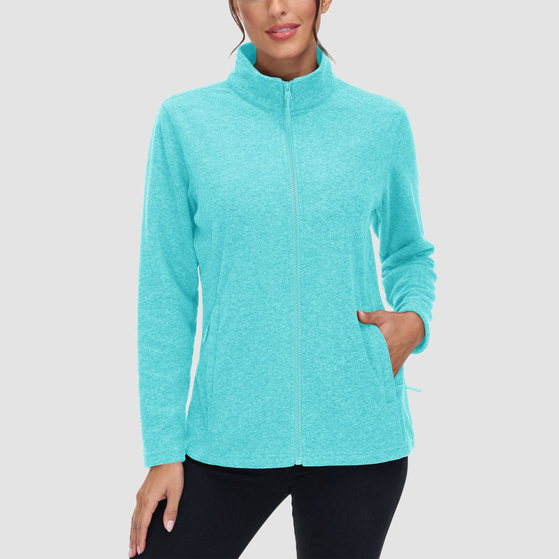 Women's Full Zip Fleece Jacket - Zip Pockets, Warm 12
