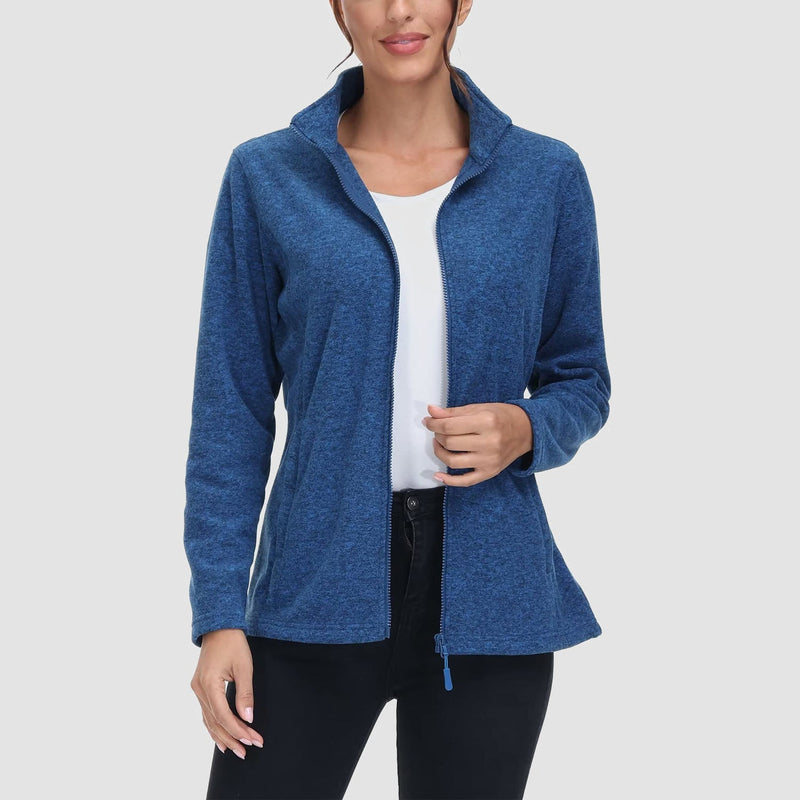 Women's Full Zip Fleece Jacket - Zip Pockets, Warm 14