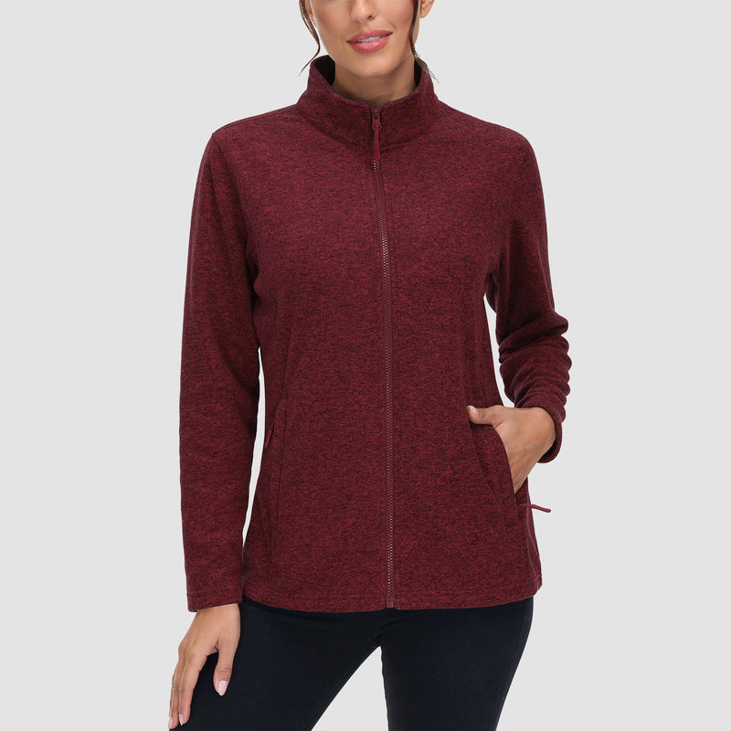 Women's Full Zip Fleece Jacket - Zip Pockets, Warm 17