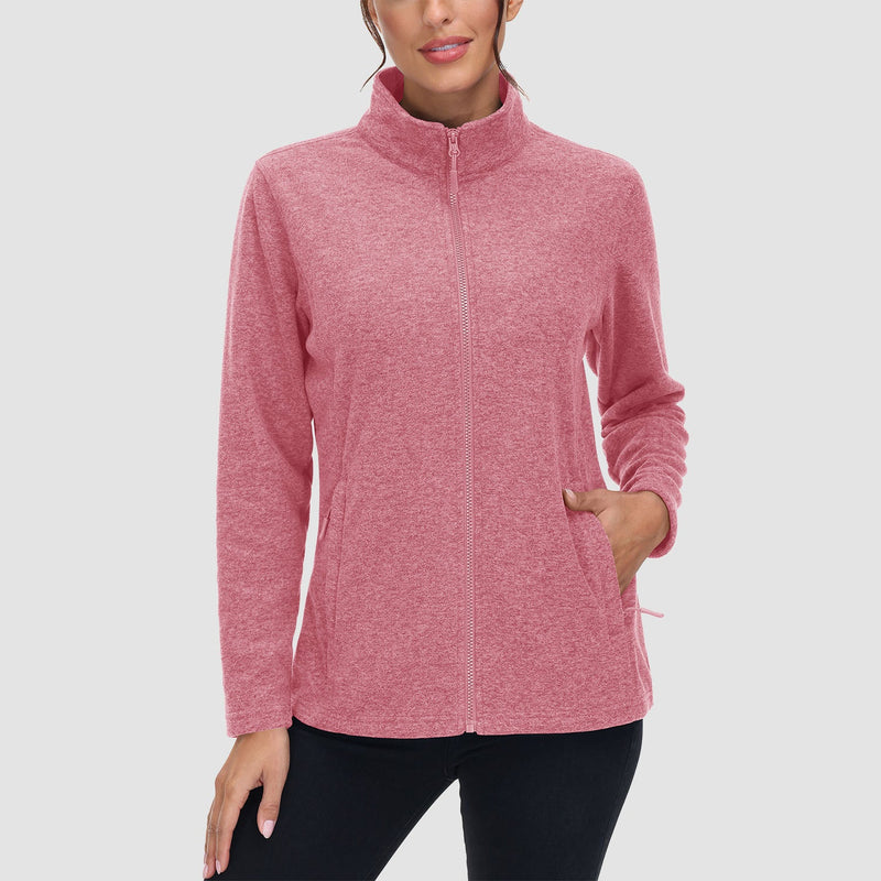 Women's Full Zip Fleece Jacket - Zip Pockets, Warm 4