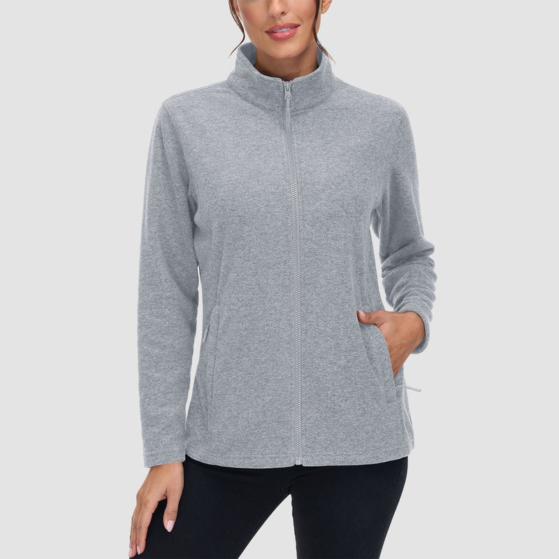 Women's Full Zip Fleece Jacket - Zip Pockets, Warm 9