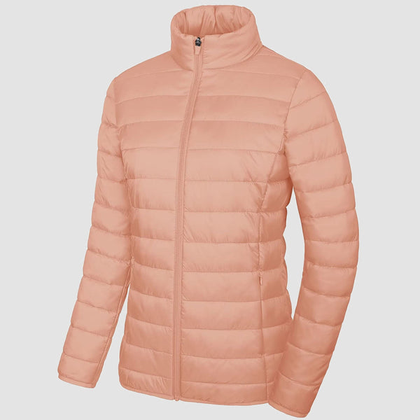 Women's Lightweight Quilted Puffer Jacket Full Zip Winter Coat 0