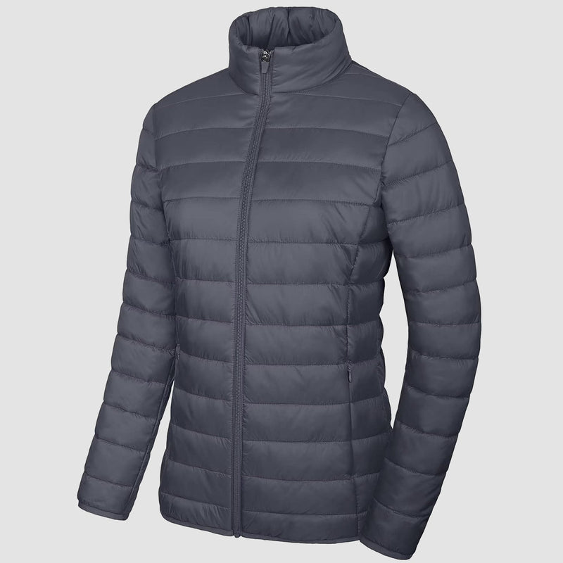 Women's Lightweight Quilted Puffer Jacket Full Zip Winter Coat 10