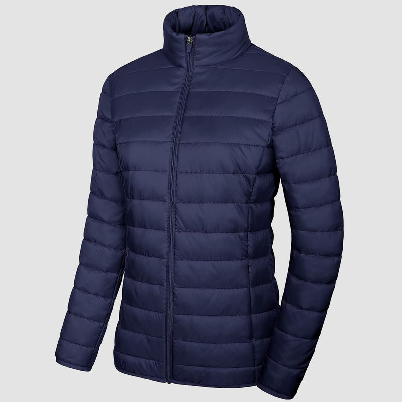 Women's Lightweight Quilted Puffer Jacket Full Zip Winter Coat 11