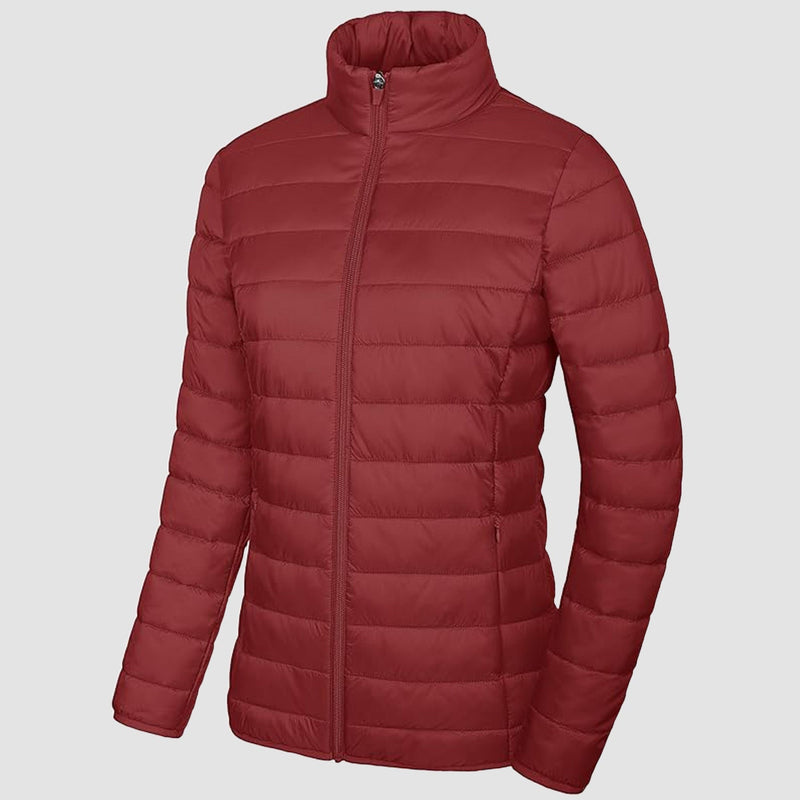 Women's Lightweight Quilted Puffer Jacket Full Zip Winter Coat 14