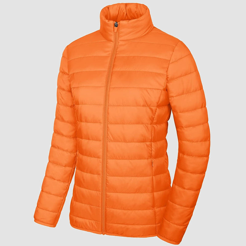 Women's Lightweight Quilted Puffer Jacket Full Zip Winter Coat 15