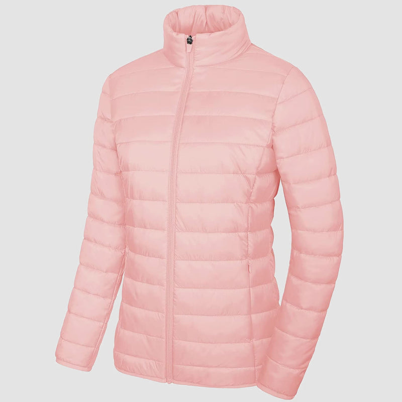 Women's Lightweight Quilted Puffer Jacket Full Zip Winter Coat 17